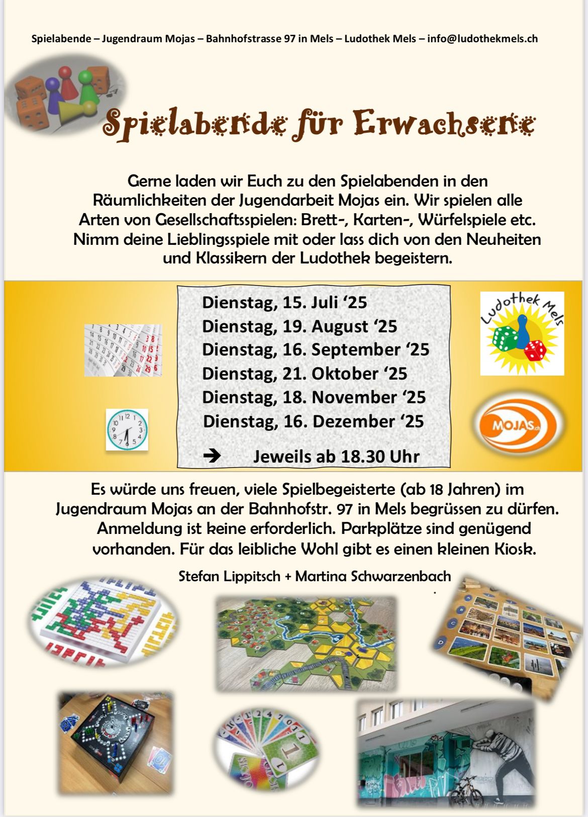 1 Spieleabend Juli Aug Sept Okt Nov Dez 2025