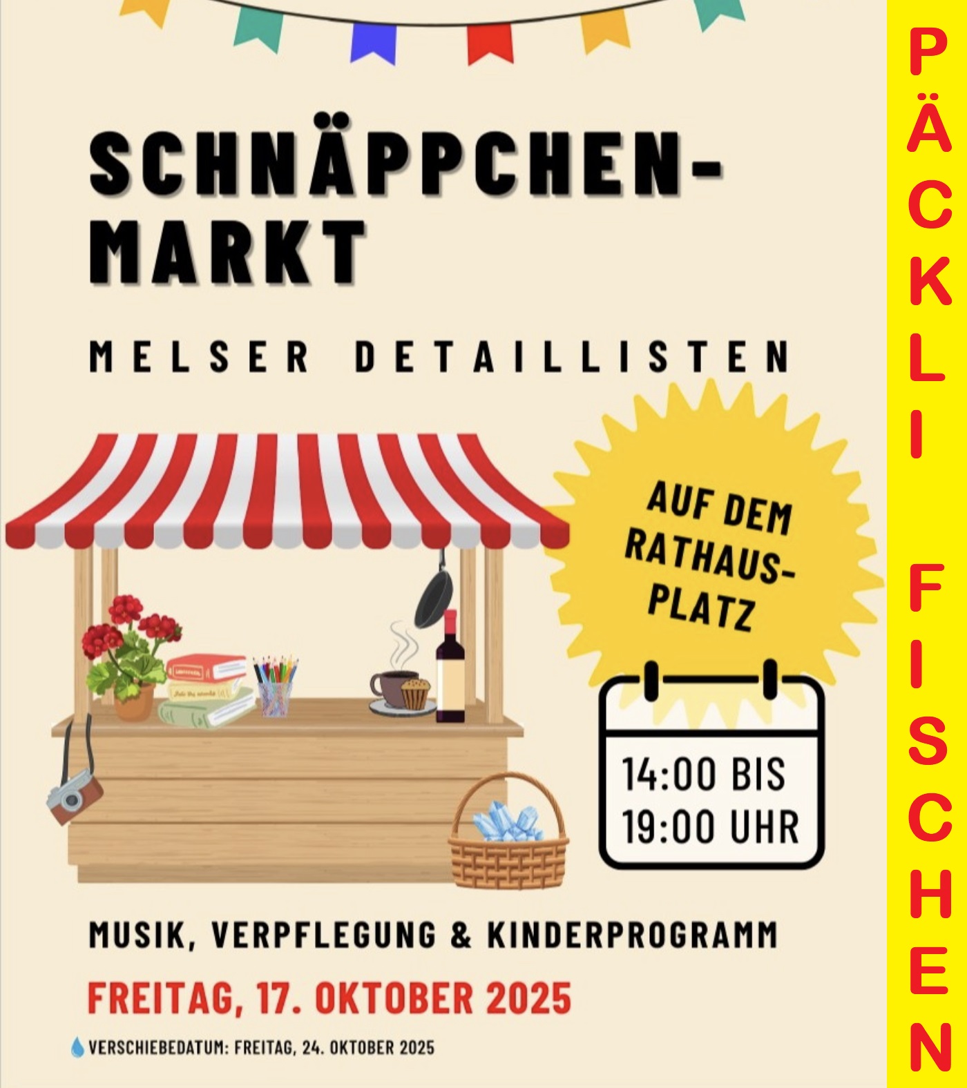 2 Päcklifischen Schnäppchenmarkt Mels 17.10.2025 2 Päcklifischen Schnäppchenmarkt Mels 17.10.2025