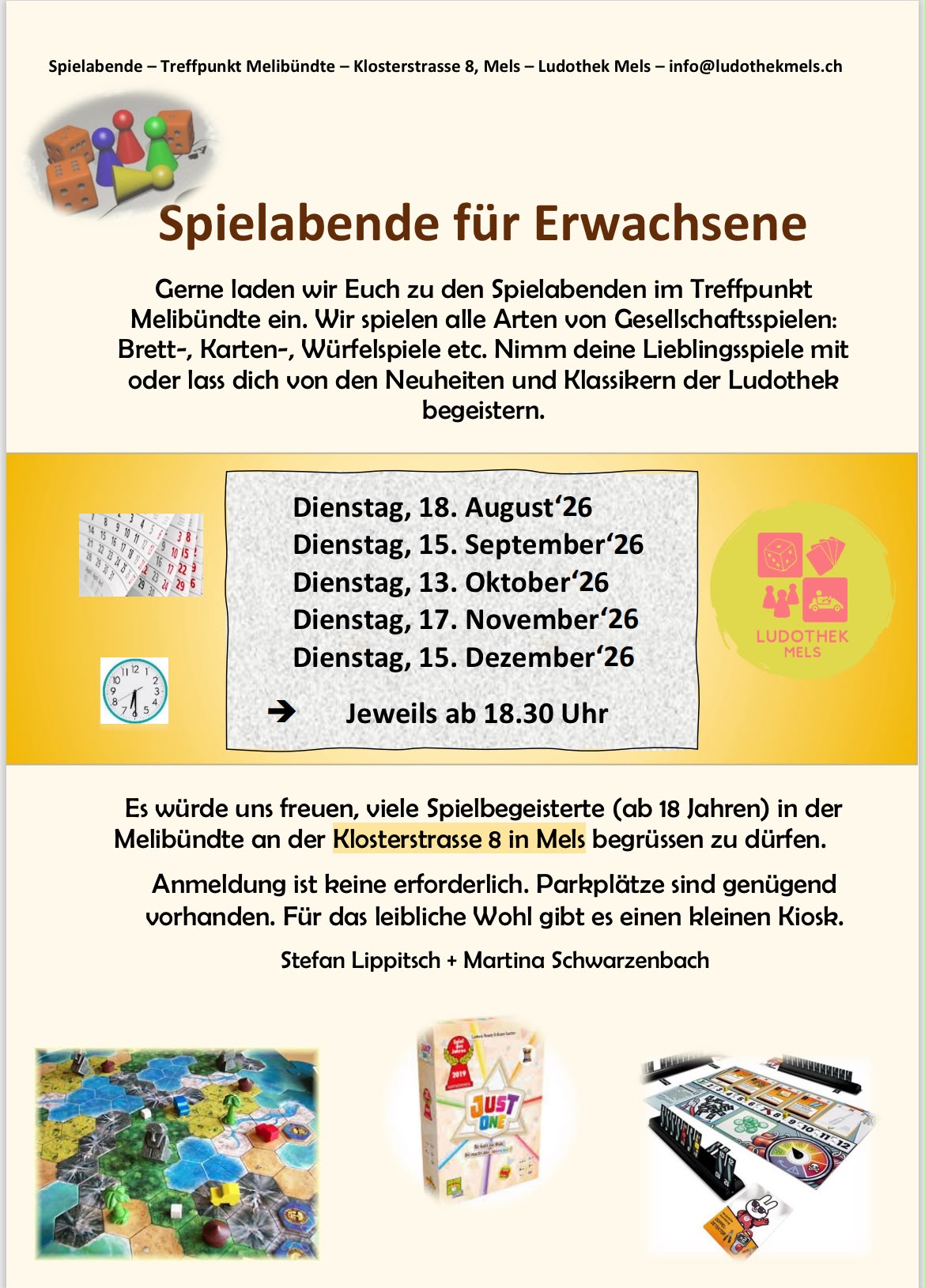 5 Spielabend Aug Sep Okt Nov Dez 2026